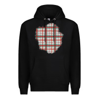 Black Christmas Tartan Patch Premium Hoodie - BundleAndBundleShop