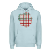Blue Mist Christmas Tartan Patch Premium Hoodie - BundleAndBundleShop