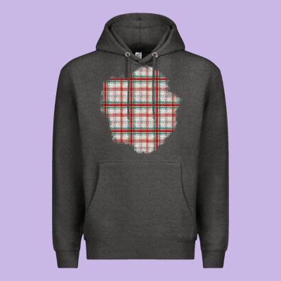 Christmas Tartan Patch Premium Hoodie Designed By Bundleandbundleshop