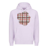 Lilac Christmas Tartan Patch Premium Hoodie - BundleAndBundleShop