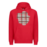 Red Christmas Tartan Patch Premium Hoodie - BundleAndBundleShop