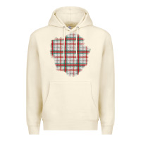 Sandshell Christmas Tartan Patch Premium Hoodie - BundleAndBundleShop