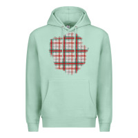Seafoam Christmas Tartan Patch Premium Hoodie - BundleAndBundleShop