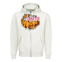 Oatmeal Heather thankful mama Zipper Hoodie - JahusDesignShop
