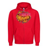 Red thankful mama Zipper Hoodie - JahusDesignShop