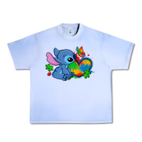 Grape Ice autism stitch heart Urban Heavy Tee - Zillion Design Studio