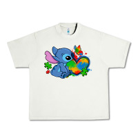 Pistachio autism stitch heart Urban Heavy Tee - Zillion Design Studio