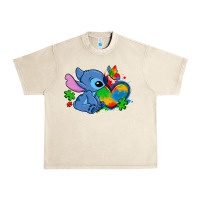 Sandshell autism stitch heart Urban Heavy Tee - Zillion Design Studio