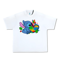White autism stitch heart Urban Heavy Tee - Zillion Design Studio