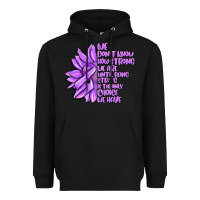 Purple Pancreatic Cancer Sunflower And Cancer Ribb Heavyweight Hoodie | Teevron