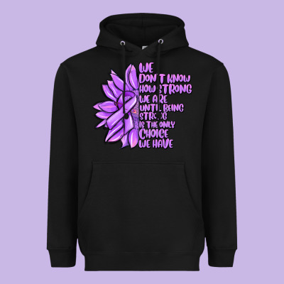 Purple Pancreatic Cancer Sunflower And Cancer Ribb Heavyweight Hoodie Designed By Maliassmallbusiness