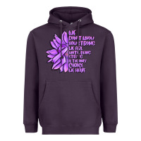 Plum purple pancreatic cancer sunflower and cancer ribb Heavyweight Hoodie - MaliasSmallBusiness