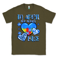 Army Green in april we wear blue Classic Tee - JahusDesignShop