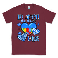 Burgundy in april we wear blue Classic Tee - JahusDesignShop