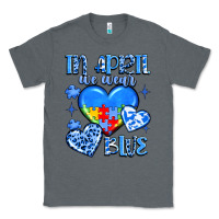 Charcoal Heather in april we wear blue Classic Tee - JahusDesignShop