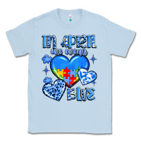 Dusty Blue in april we wear blue Classic Tee - JahusDesignShop