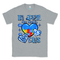 Heather Grey in april we wear blue Classic Tee - JahusDesignShop