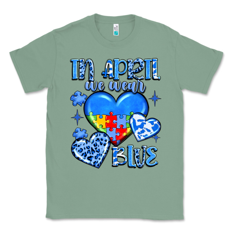 In April We Wear Blue Classic Tee by JahusDesignShop | Teevron