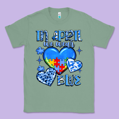 In April We Wear Blue Classic Tee Designed By Jahusdesignshop