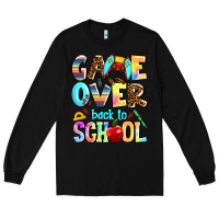 Black game over back to school Long Sleeve Tee - AdoDesignShop