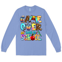 Colony Blue game over back to school Long Sleeve Tee - AdoDesignShop