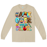 Mushroom game over back to school Long Sleeve Tee - AdoDesignShop