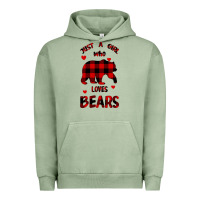 Pigment Oil Green Just A Girl Who Loves Bears Urban Hoodie - Bettercallsaul