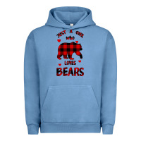 Pigment Pebble Blue Just A Girl Who Loves Bears Urban Hoodie - Bettercallsaul