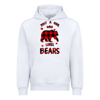 White Just A Girl Who Loves Bears Urban Hoodie - Bettercallsaul