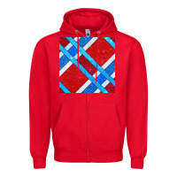 Red Glitter 4th Of July Seamless Pattern Zipper Hoodie - BundleAndBundleShop