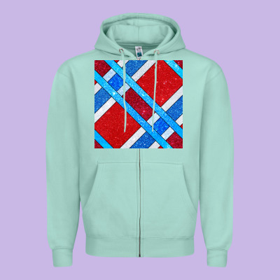 Glitter 4th Of July Seamless Pattern Zipper Hoodie Designed By Bundleandbundleshop