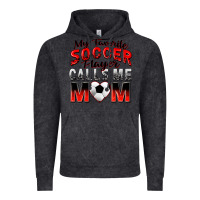 Vintage Black my favorite soccer player calls me mom Vintage Hoodie - Zillion Design Studio
