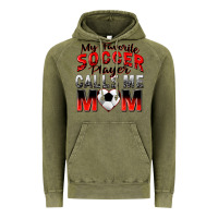Vintage Olive my favorite soccer player calls me mom Vintage Hoodie - Zillion Design Studio