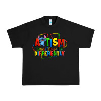Black autism stitch seeing the world differently Urban Heavy Tee - Zillion Design Studio