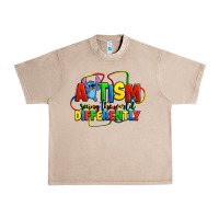 French Oak autism stitch seeing the world differently Urban Heavy Tee - Zillion Design Studio
