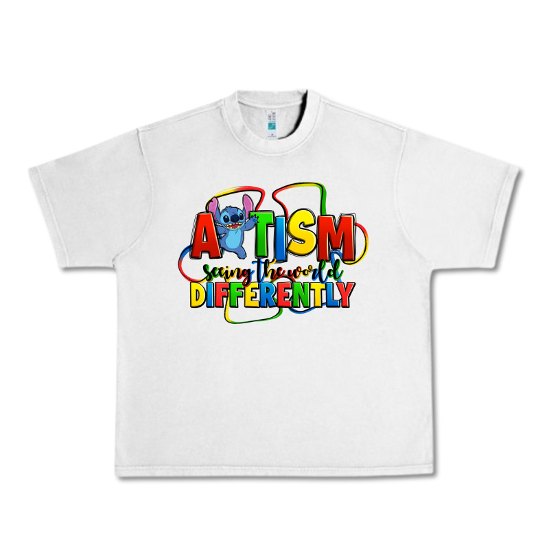 Autism Stitch Seeing The World Differently Urban Heavy Tee by Zillion Design Studio | Teevron