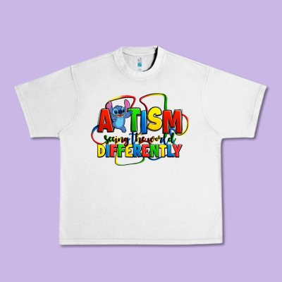 Autism Stitch Seeing The World Differently Urban Heavy Tee Designed By Zillion Design Studio