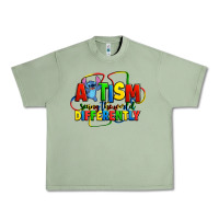 Oil Green autism stitch seeing the world differently Urban Heavy Tee - Zillion Design Studio