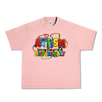 Salmon autism stitch seeing the world differently Urban Heavy Tee - Zillion Design Studio
