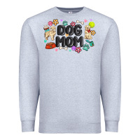 Heather Grey dog mom Premium Sweatshirt - MaliasSmallBusiness