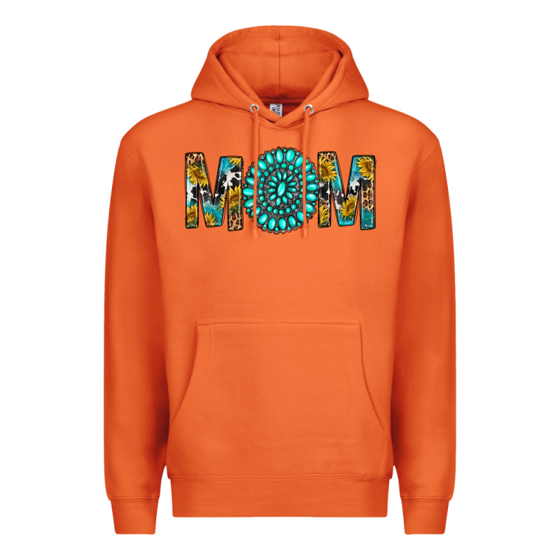 Western Mom With Turquoise Gemstone Premium Hoodie by BundleAndBundleShop | Teevron