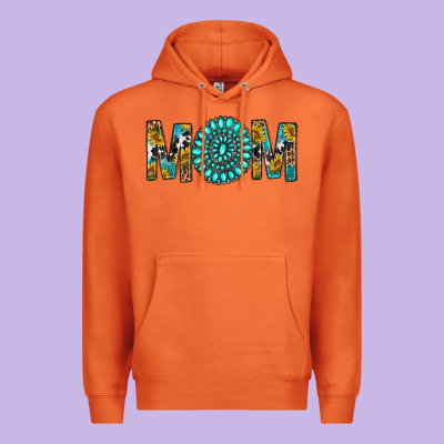 Western Mom With Turquoise Gemstone Premium Hoodie Designed By Bundleandbundleshop
