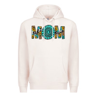 Pale Pink Western Mom With Turquoise Gemstone Premium Hoodie - BundleAndBundleShop