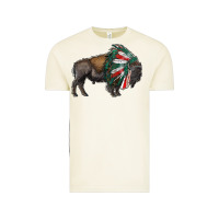 Vintage Arctic mexican bison with indian headdress Vintage Tee - RanaPortraitStore
