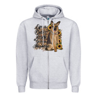 Heather Grey Life is better with a German Shepherd Zipper Hoodie - JahusDesignShop