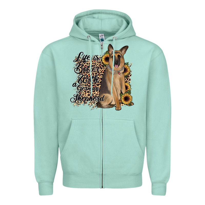 Life Is Better With A German Shepherd Zipper Hoodie by JahusDesignShop | Teevron