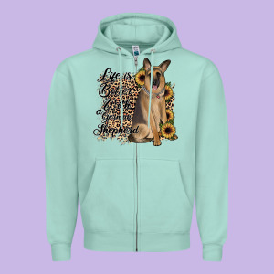Life Is Better With A German Shepherd Zipper Hoodie Designed By Jahusdesignshop
