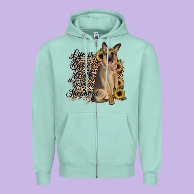 Life Is Better With A German Shepherd Zipper Hoodie Designed By Jahusdesignshop