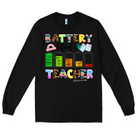 Black battery life of a teacher Long Sleeve Tee - AdoDesignShop