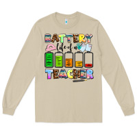 Mushroom battery life of a teacher Long Sleeve Tee - AdoDesignShop